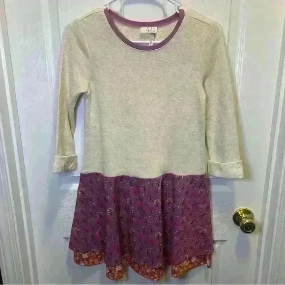 Matilda Jane 435 Apple Tree Shimmer Dress Floral Girl’s Size 12 - Picture 1 of 9